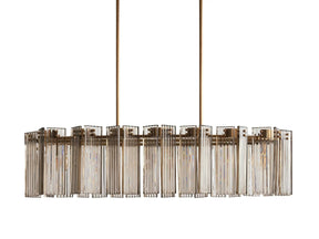 Delsie Oval Art Glass Chandelier 51''63''72''L