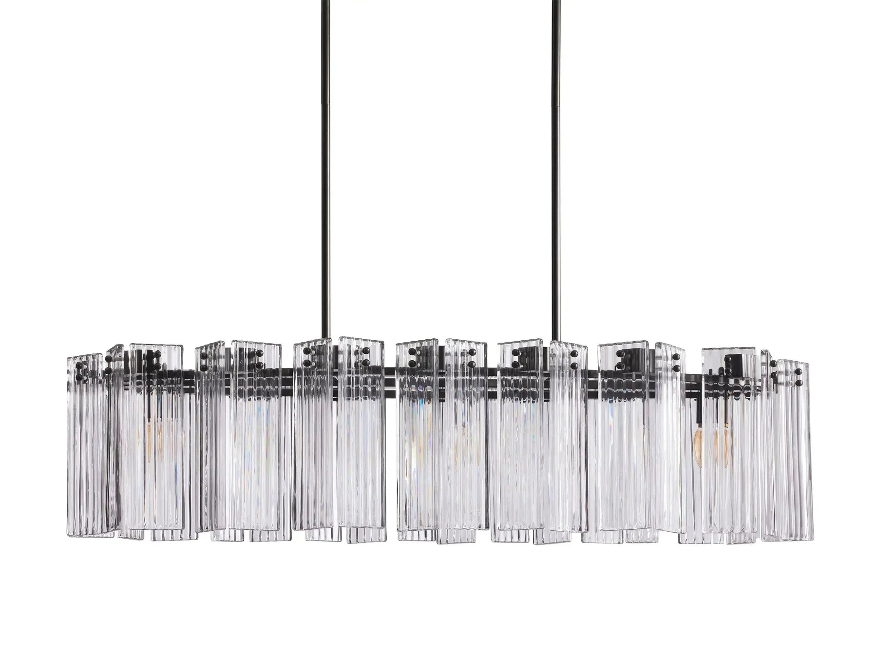 Delsie Oval Art Glass Chandelier 51''63''72''L