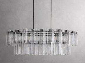 Delsie Oval Art Glass Chandelier 51''63''72''L