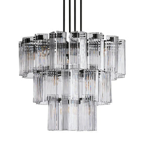 Delsie Round Art Glass Chandelier 38" 48" 60"D