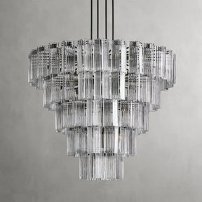 Delsie Round Art Glass Chandelier 38" 48" 60"D
