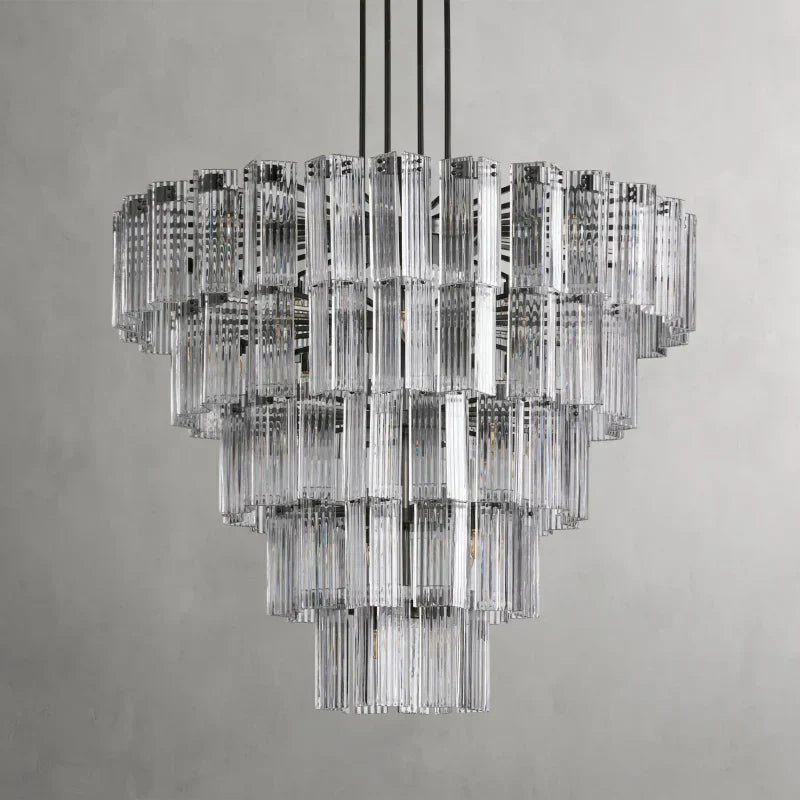 Delsie Round Art Glass Chandelier 38" 48" 60"D