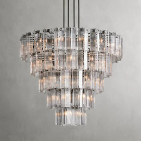 Delsie Round Art Glass Chandelier 38" 48" 60"D