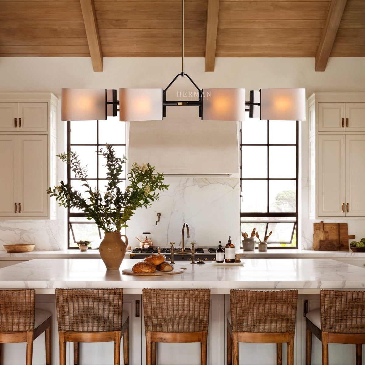 Dessay Solid Brass Linear Chandelier