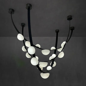 Garrick Modern Dew Drops Alabaster Chandelier Lighting