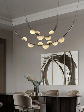 Garrick Modern Dew Drops Alabaster Chandelier Lighting