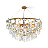 Doris Branch Brass Crystal Chandelier