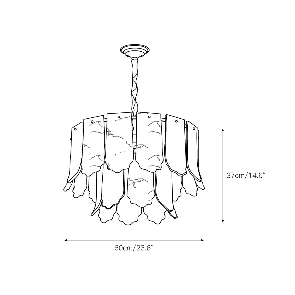 Evander Alabaster Tier Chandelier