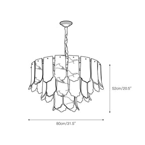 Evander Alabaster Tier Chandelier