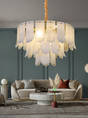 Evander Alabaster Tier Chandelier