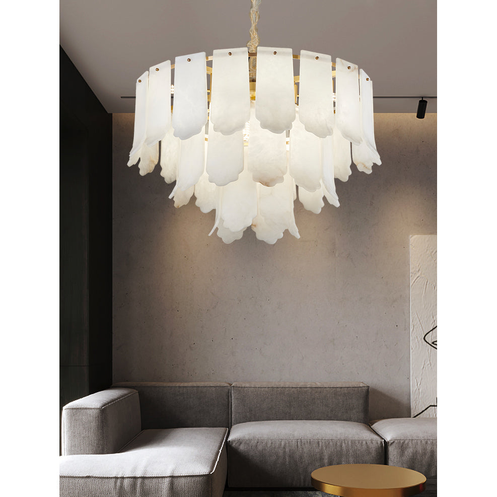 Evander Alabaster Tier Chandelier