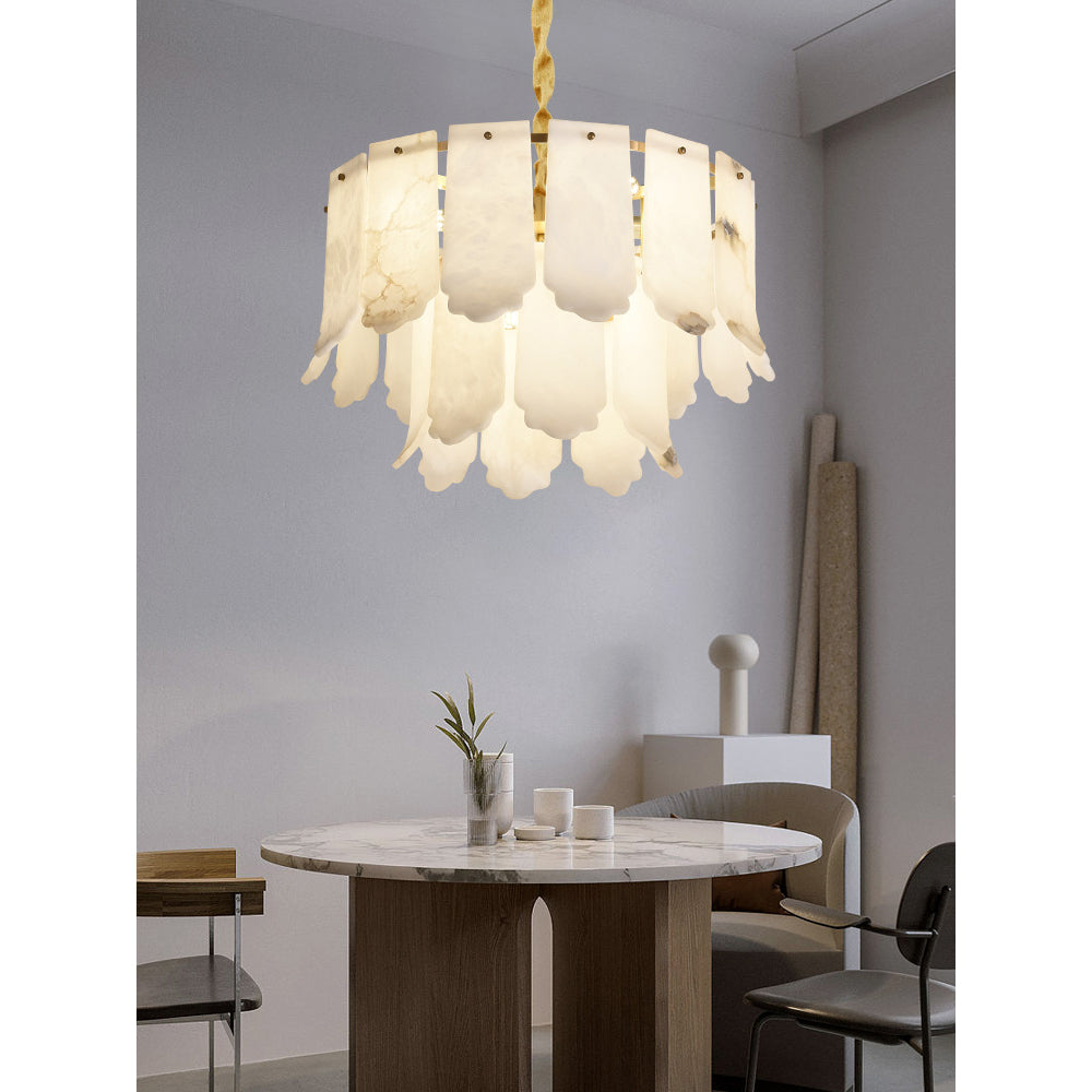 Evander Alabaster Tier Chandelier