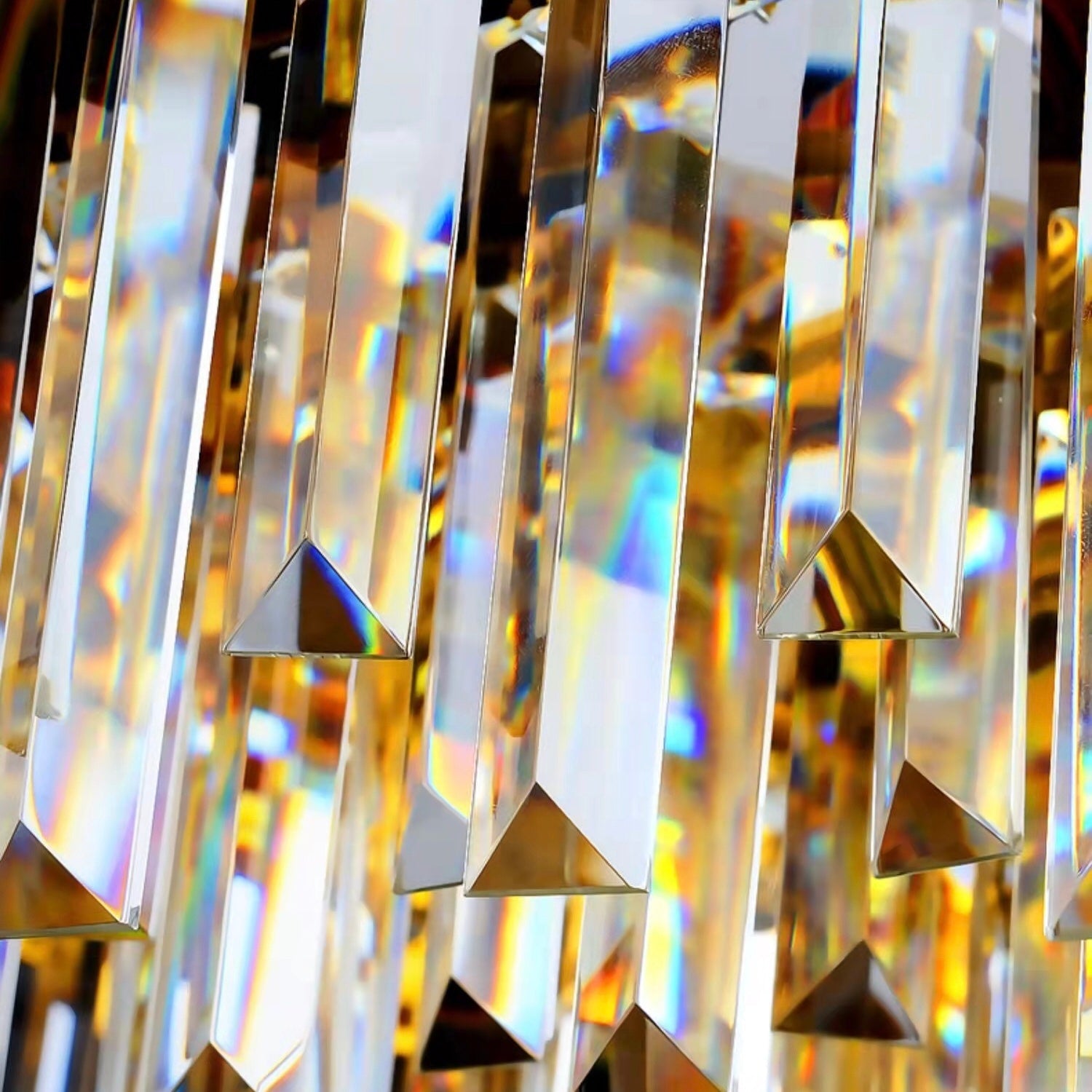 Gold/Silver Round Modern Tiered Metal Crystal Chandelier