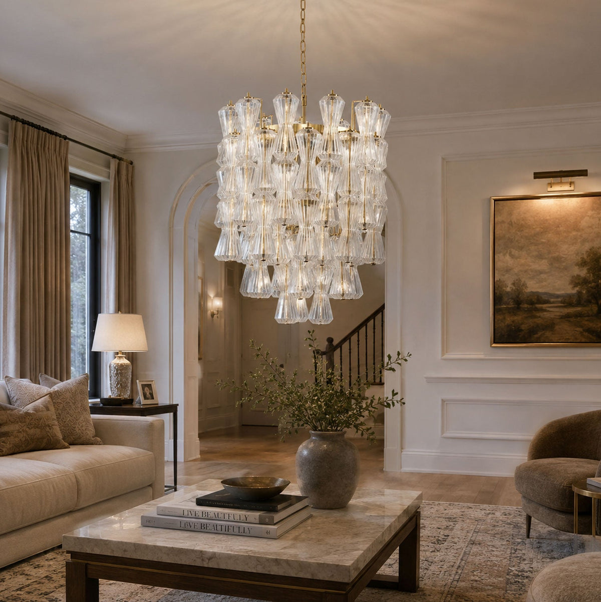 Florenzia Glass Chandelier - Vakkerlight