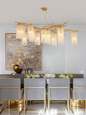 Forest Dawn Brass Branch Chandelier