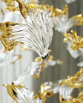 Galaxy Frosted Petals Frozen Chandelier