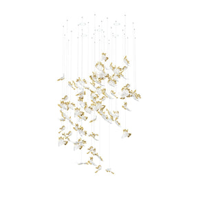 Galaxy Frosted Petals Frozen Chandelier