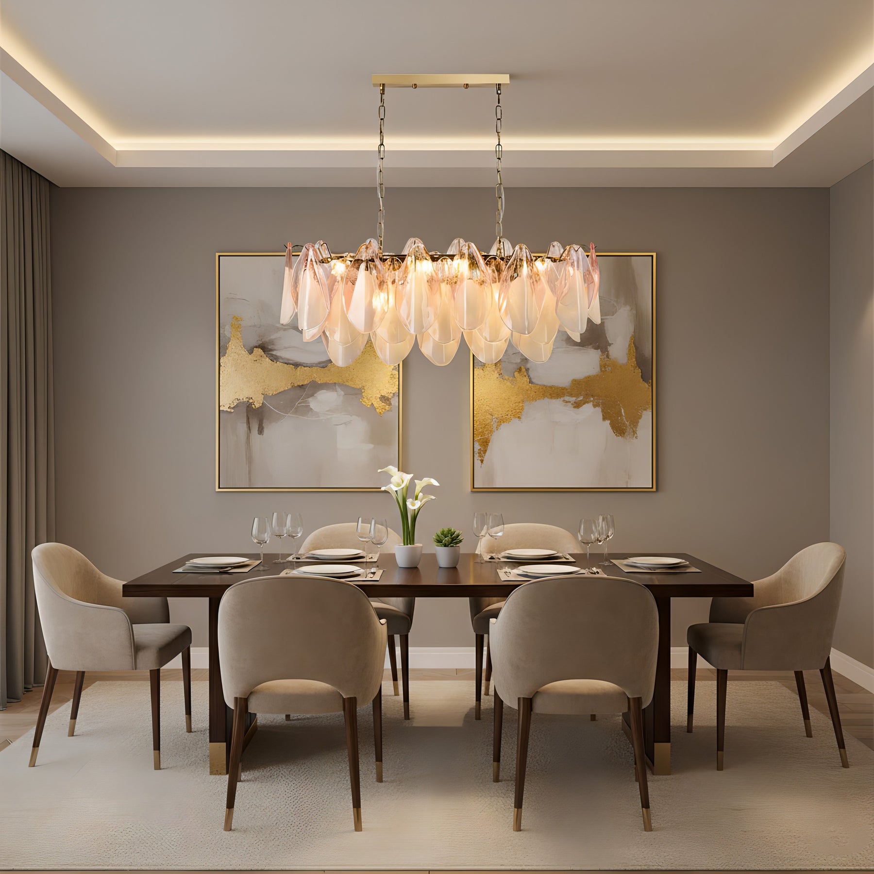 Caia Murano Glass Chandelier for Living Room