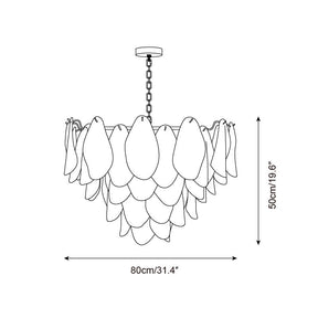 Caia Murano Glass Chandelier for Living Room