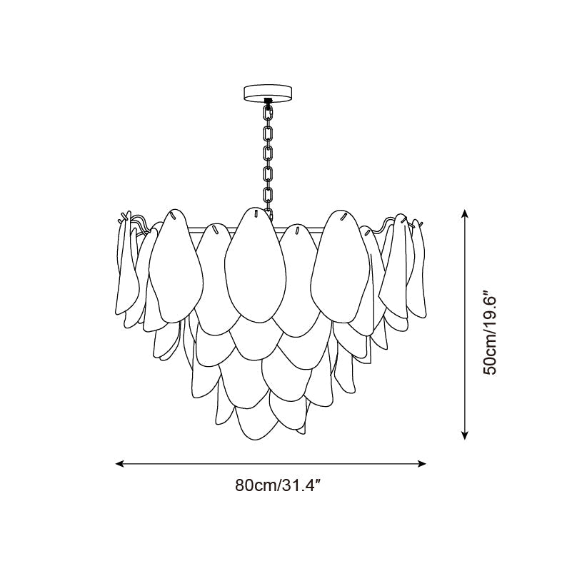 Caia Murano Glass Chandelier for Living Room