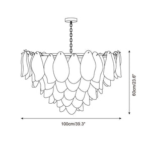 Caia Murano Glass Chandelier for Living Room