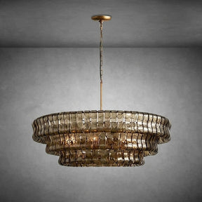 Ghiaccio Round Glass Chandelier
