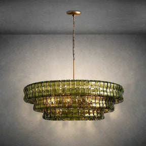 Ghiaccio Round Glass Chandelier