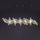 Gingko Leaves Ceramics Spiral Branch Chandelier
