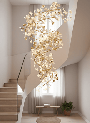 Gingko Ceramic Branch Chandelier Q