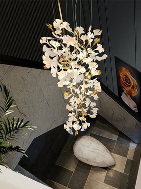 Gingko Ceramic Branch Chandelier Z