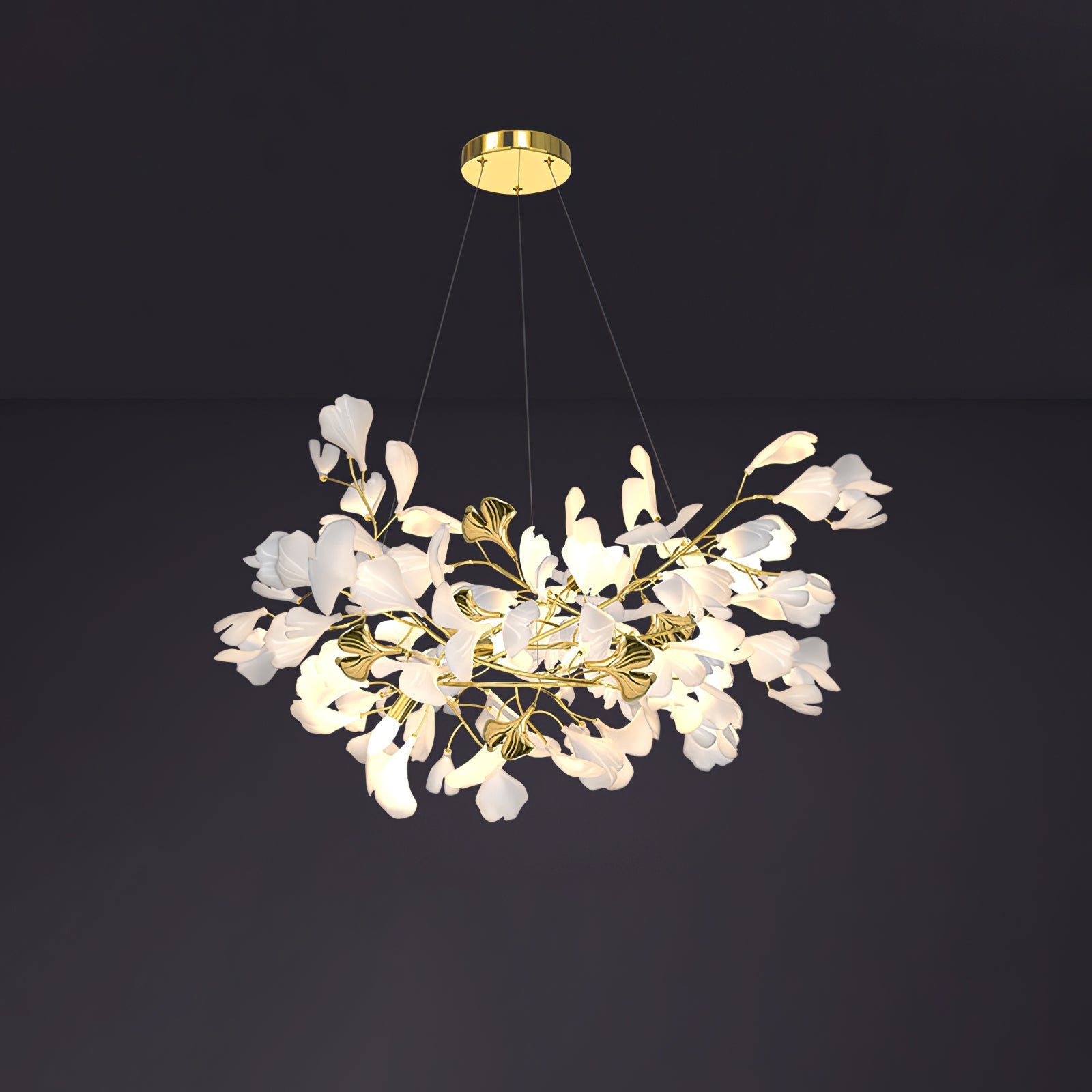 Gingko Ceramic Branch Chandelier Z