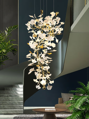 Gingko Ceramic Branch Chandelier Z