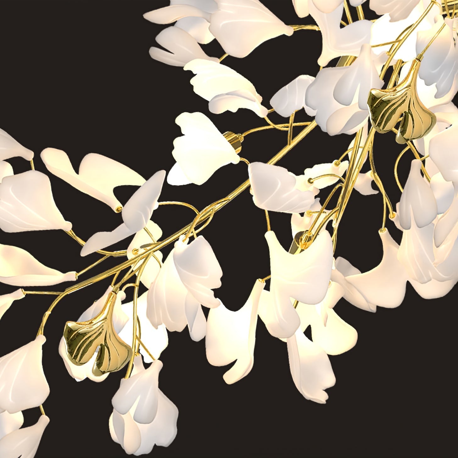 Gingko Ceramic Branch Chandelier Z