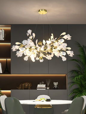 Gingko Ceramic Branch Chandelier Z