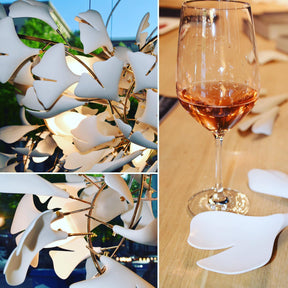 Gingko Leaves Ceramics Spiral Branch Chandelier
