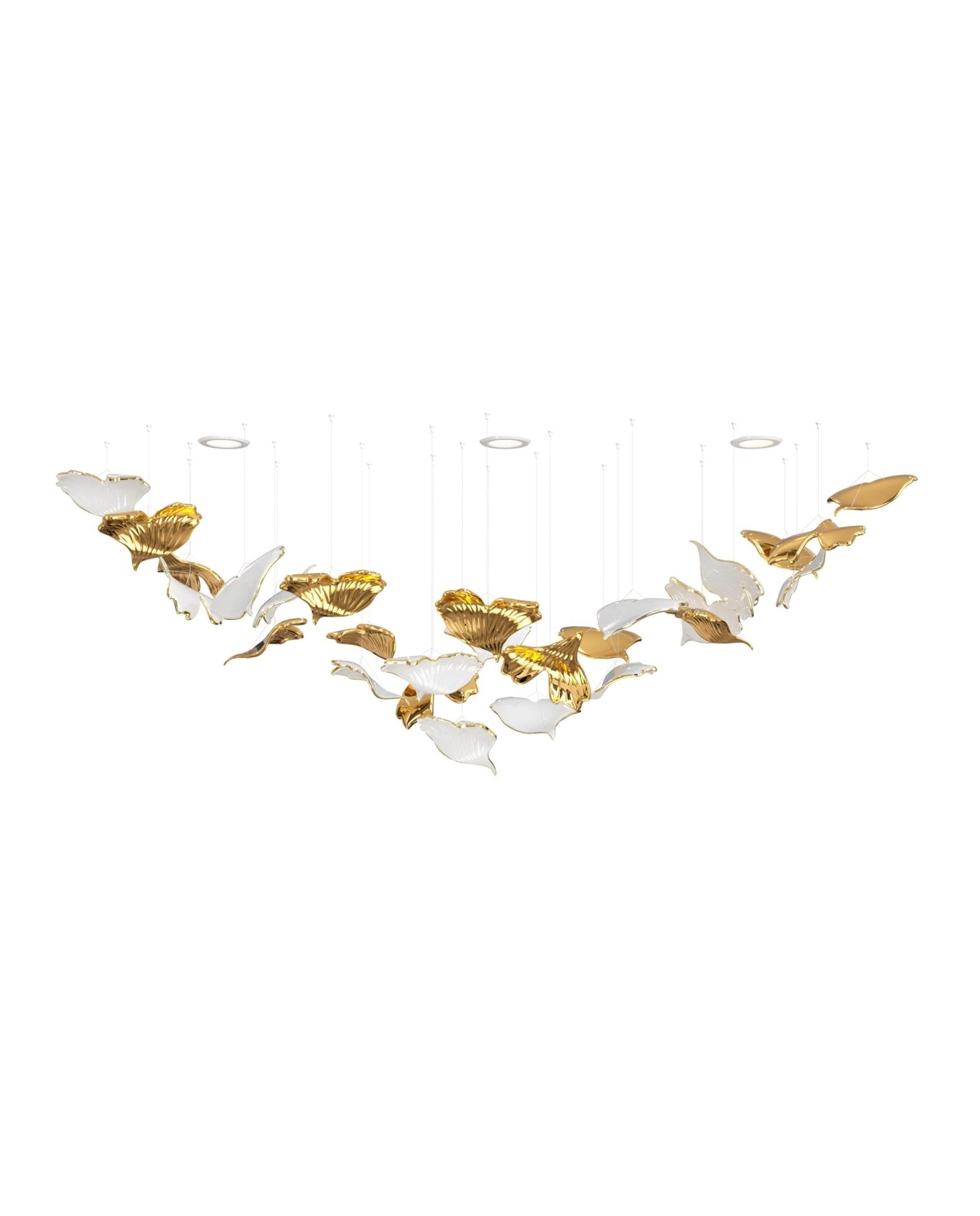 Ginkgo Ceramics Tree Chandelier