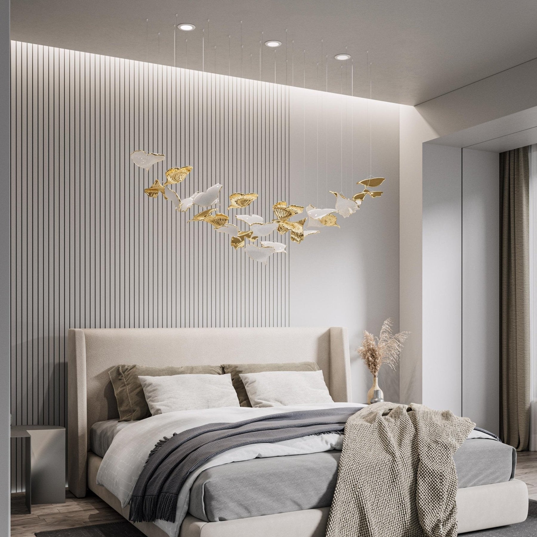 Ginkgo Ceramics Tree Chandelier