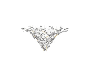 Galaxy Glass Feathers Flying Chandelier