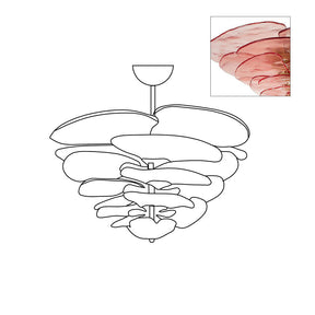 Petal Layered Murano Glass Chandelier