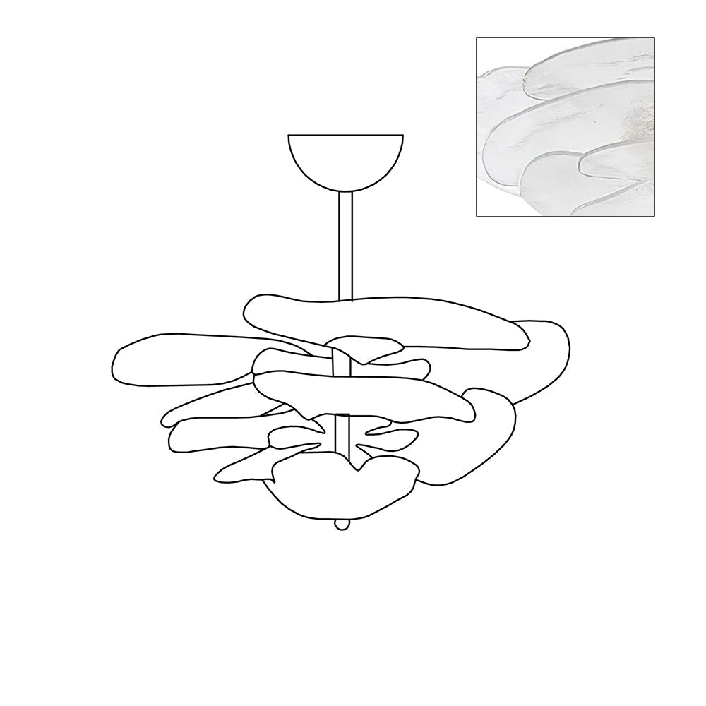Petal Layered Murano Glass Chandelier