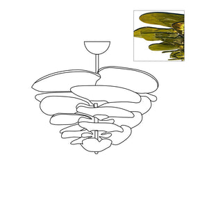 Petal Layered Murano Glass Chandelier