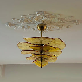 Petal Layered Murano Glass Chandelier
