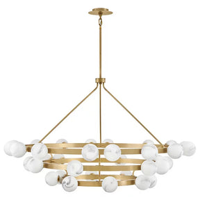 Harold Art Glass Ball Multi Tier Chandelier