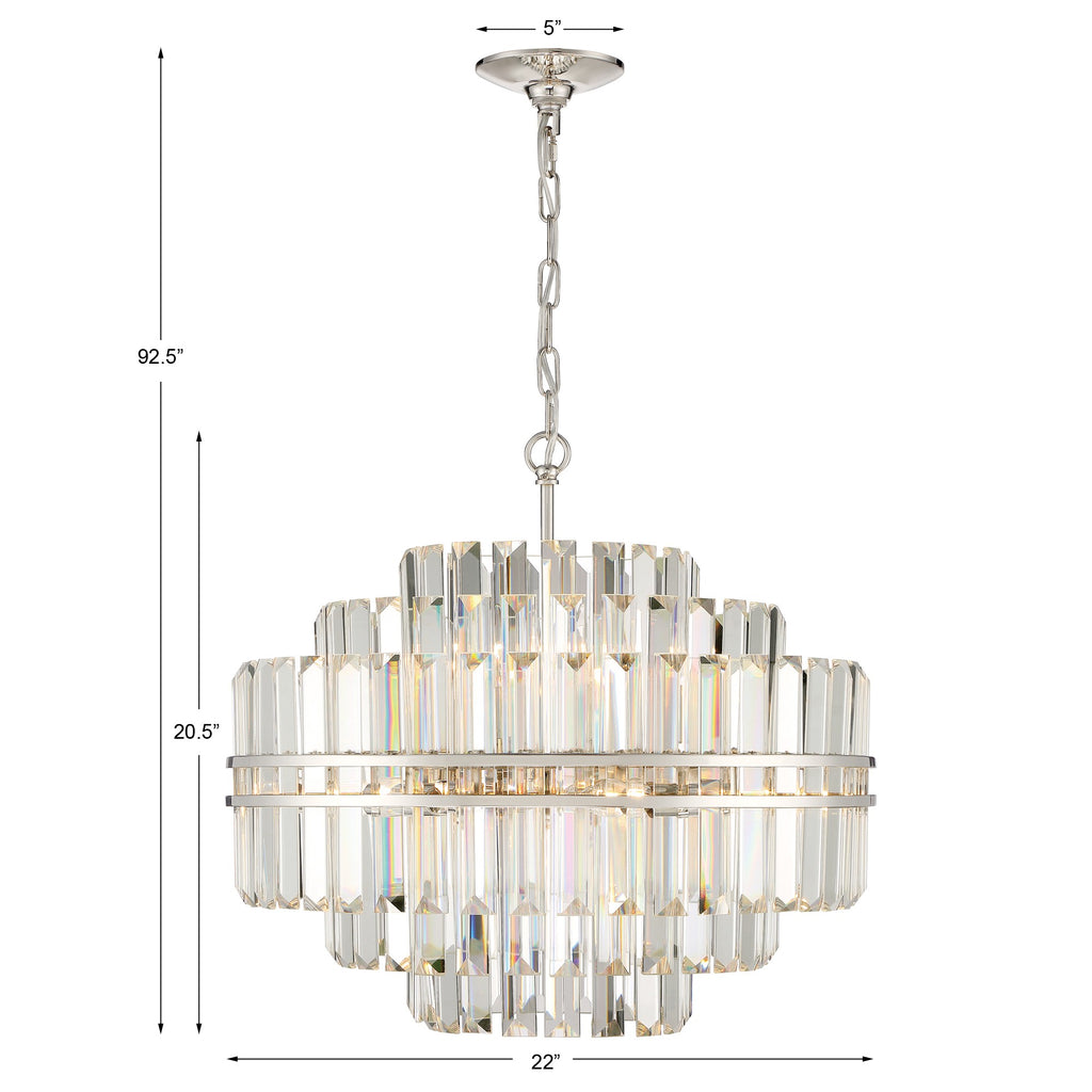 Hayer Round Crystal 12 Light Chandelier