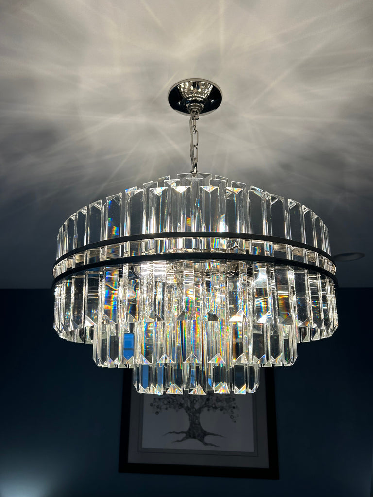 Hayer Round Crystal 12 Light Chandelier