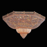 Hexgaon gold crystal chandelier