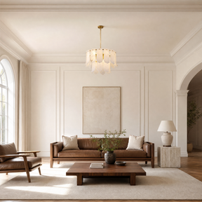 Hollis Modern Alabaster Round Pendant Light