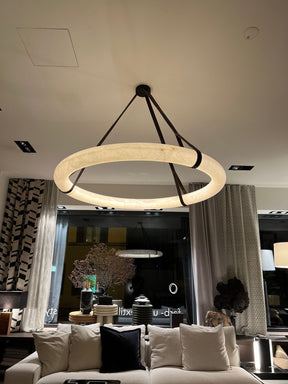 Modern Round Alabaster Chandelier for Living Room/Bedroom