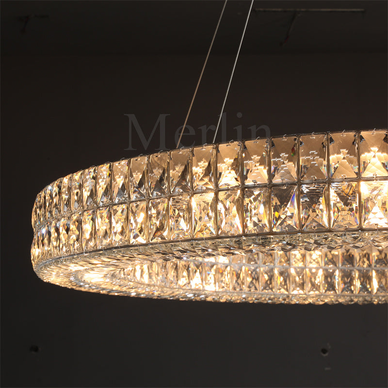 Jeanne Modern Luxury Crystal Circular Chandelier Lighting