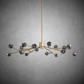 Kristal Modern Clear Crystal Round Chandelier Over Dining Table